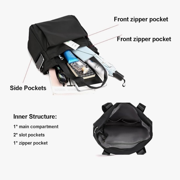 NWT Women's Black Shoulder Bag - Picture 3 of 6